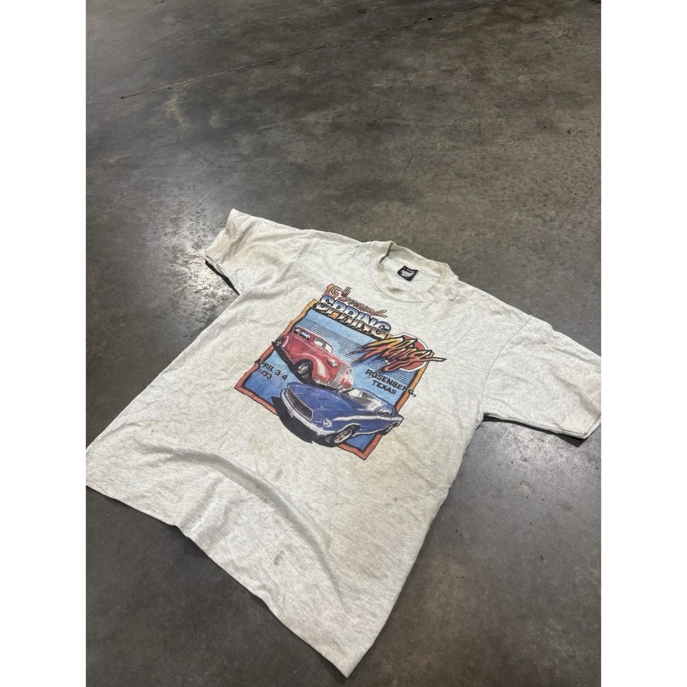 Vintage 90s 1993 Single Stitch Screen Stars Made In USA Car T Shirt Size Large